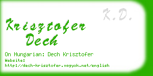 krisztofer dech business card